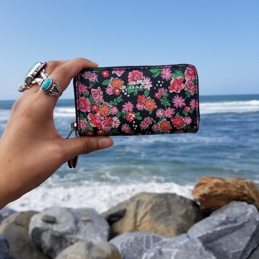 Coach floral wallet